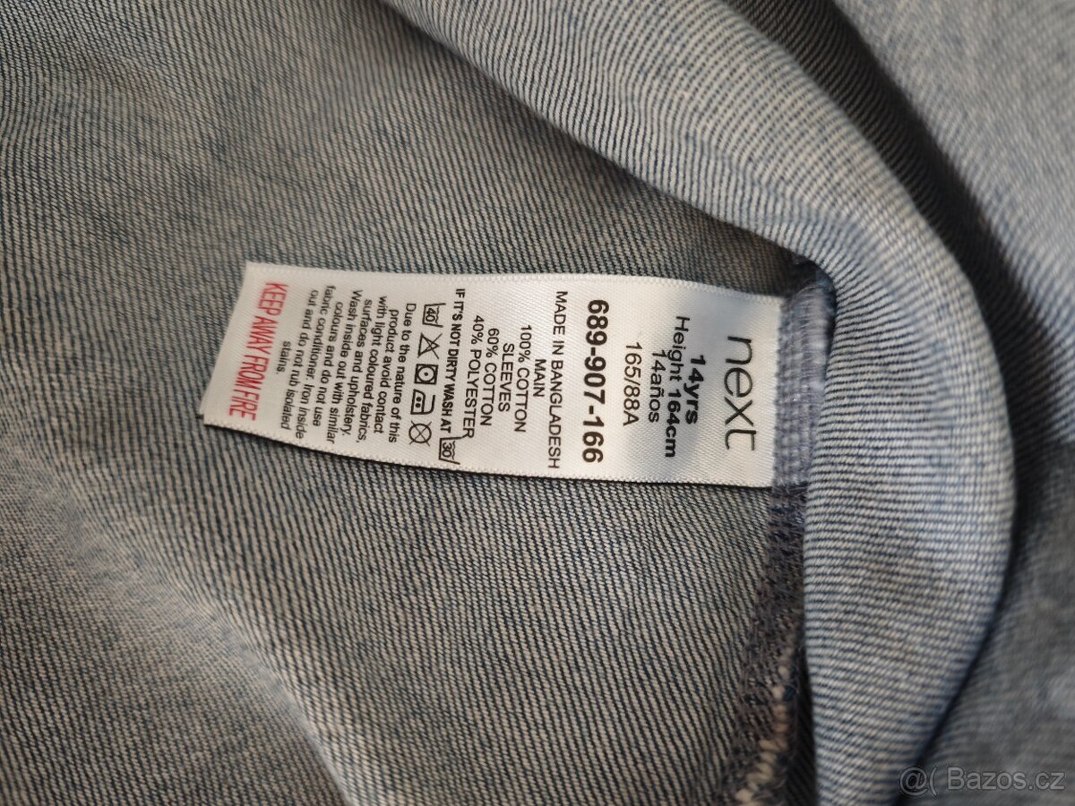 Dívčí bavlněné šaty NEXT vel.164 TOP - 2