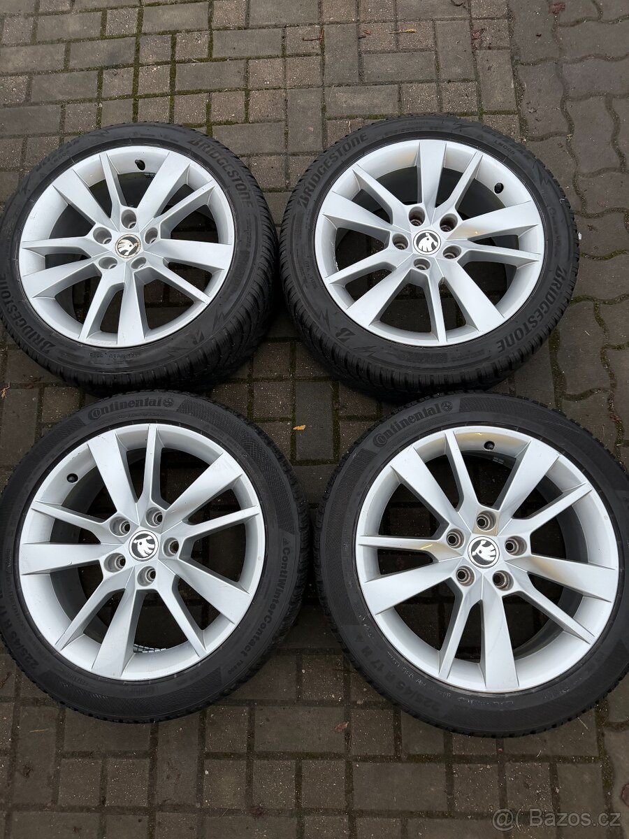 ORIGINÁL Alu Škoda Trius R17, 5x112 - ZIMNÍ PNEU - 2