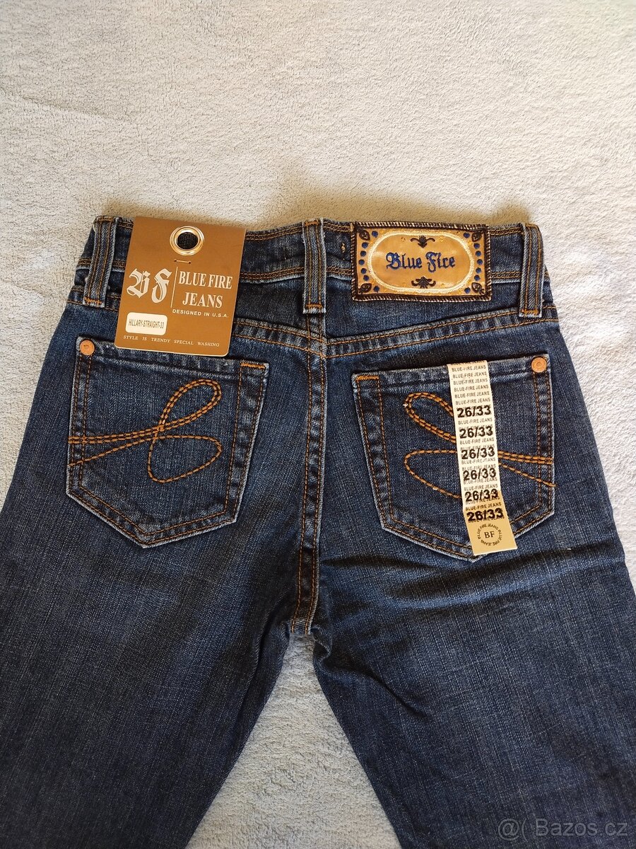 Nové rifle, džíny , Jeans Blue Fire, vel. 26/33 - 2