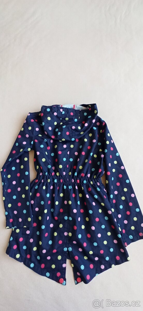 Tenká bunda-parka, vel. 134, 8-9 let - 2