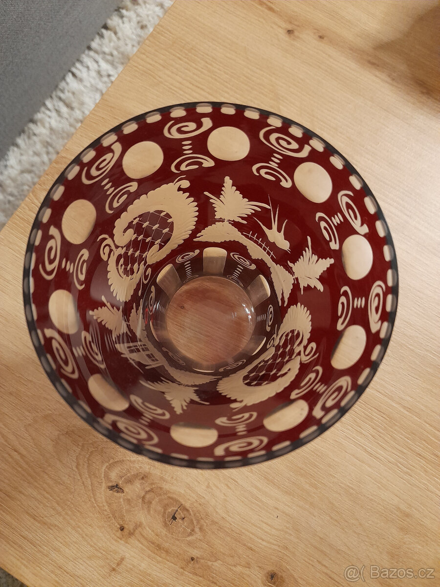 Luxusní skleněná váza -Egermann Friedrich - 2