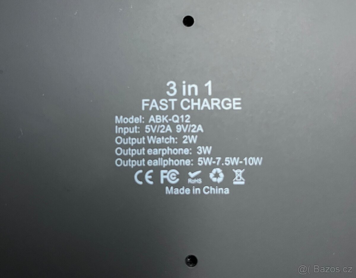 Bezdrátová nabíječka ABK-Q12 (jako nová) - 2