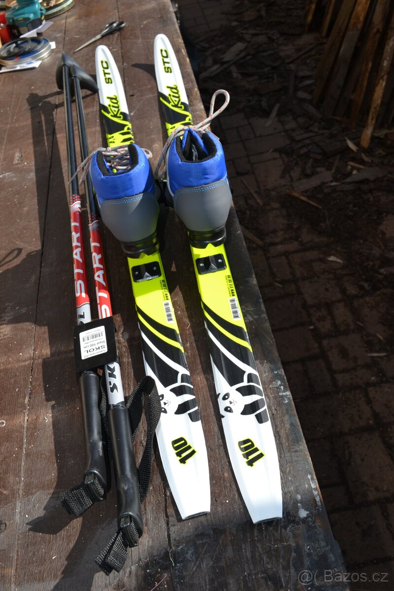 dětské běžky 120 cm s protismykem vazko NN75 boty 32 hole - 2