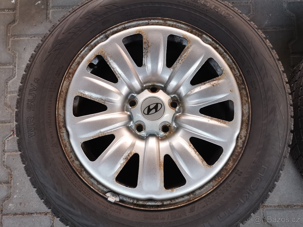 Originální 17 disky hyundai + zimní pneu 6,5-7mm + TMPS - 2