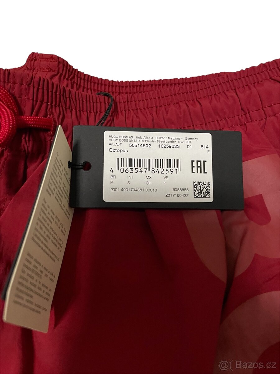 Pánské plavky BOSS Octopus – červené, size: S 🩳 - 2