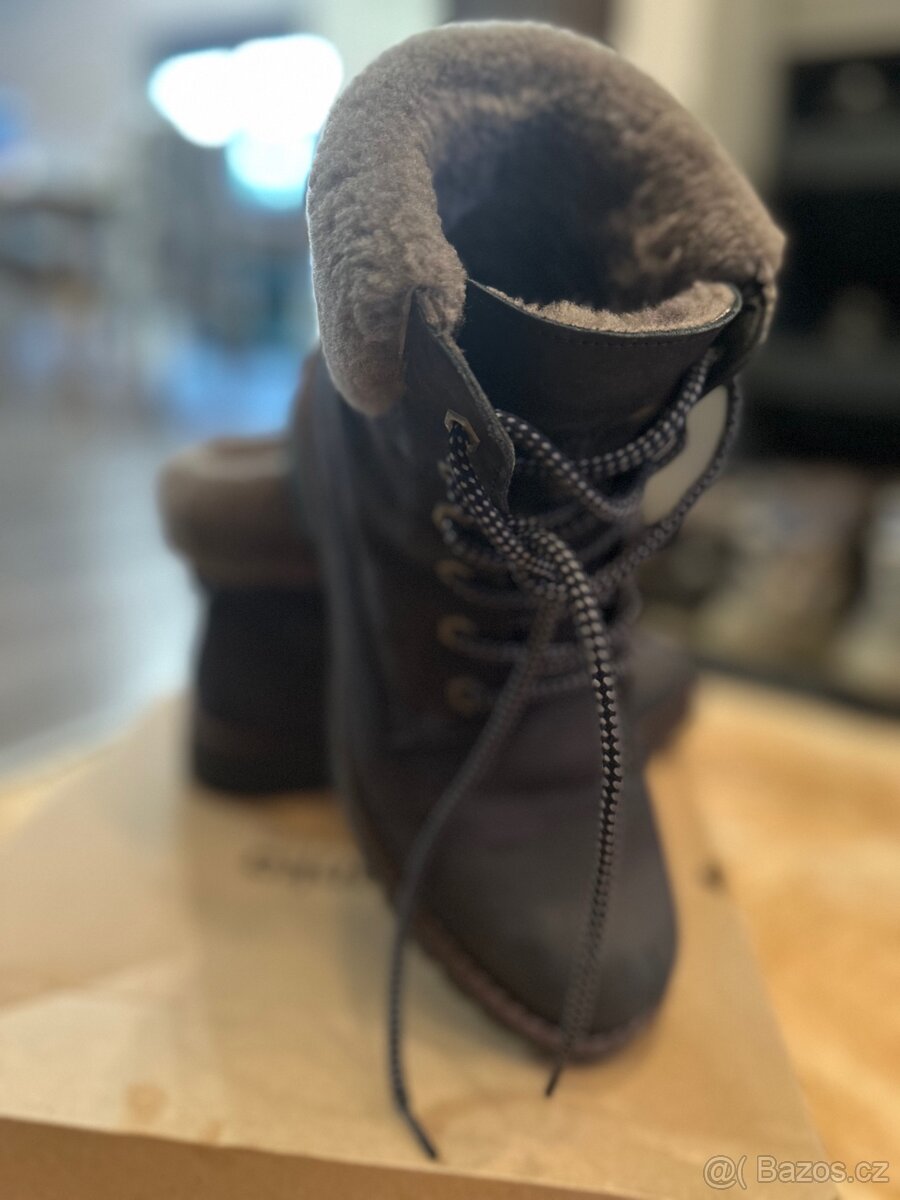 Zimní boty pravá kůže s přírodní kožešinou uvnitř - 2