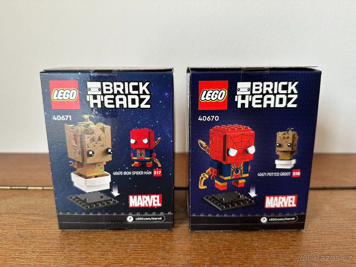 LEGO® Brickheadz 40670 Iron Spider-Man + 40671 Groot v květi - 2