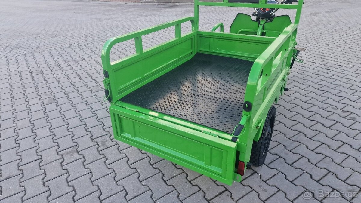 ELEKTRICKÁ NÁKLADNÍ TŘÍKOLKA ADVENTO MAXI ZELENÁ SPZ. - 2