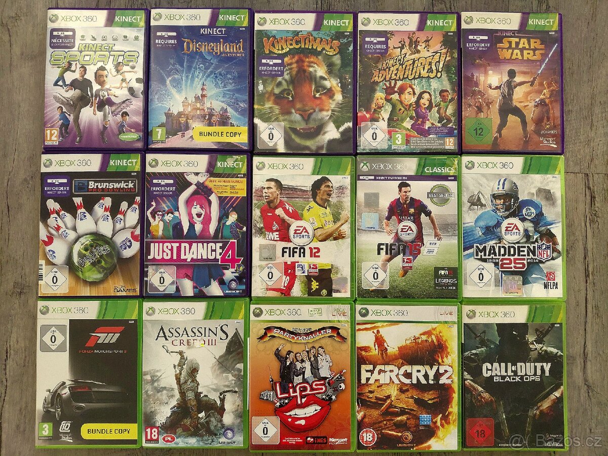 Xbox 360 E, kinect, zdarma 15 orig. her - 2