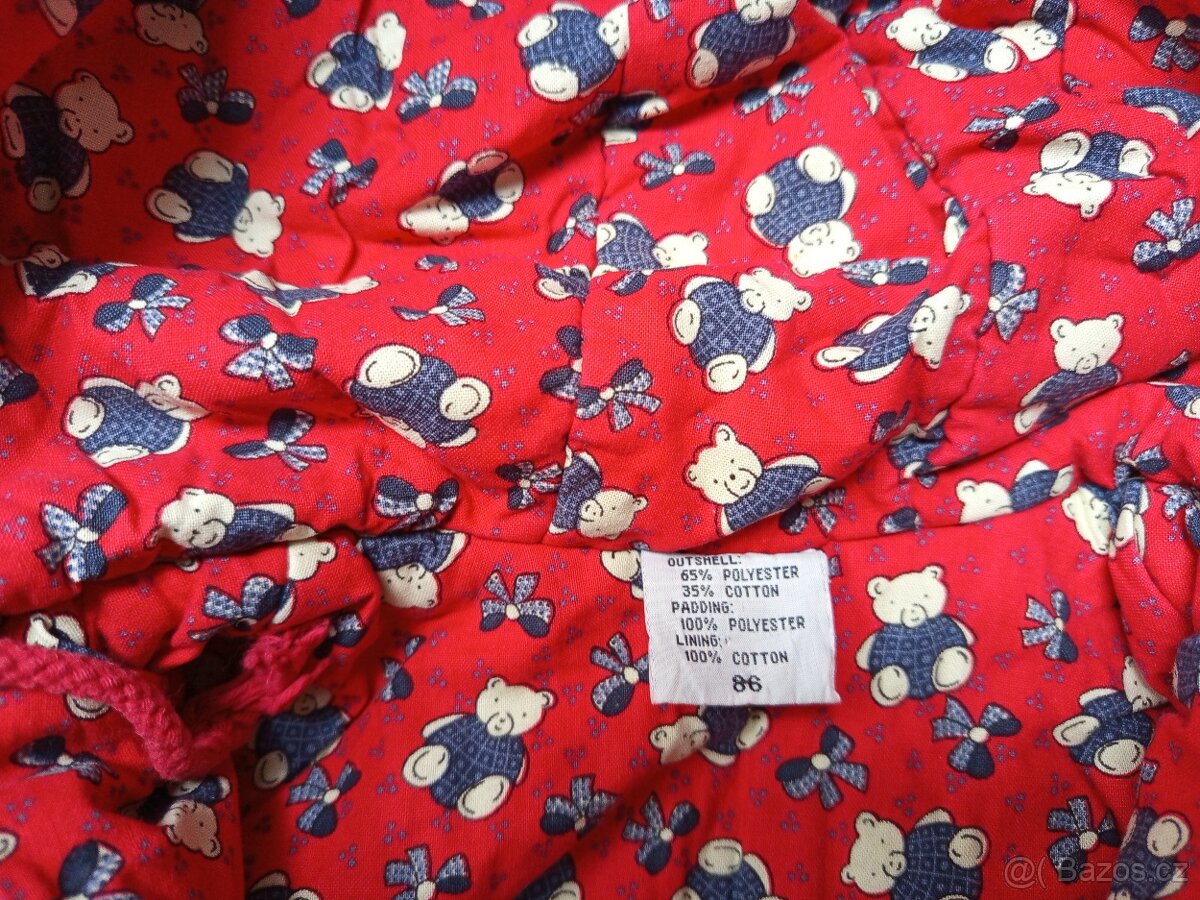 Zimní bunda+ rukavičky, vel. 86 - 2