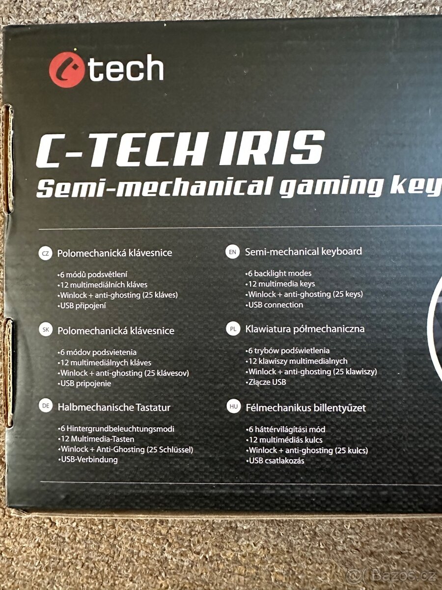 C-TECH IRIS polo-mechanická klávesnice 100% - 2