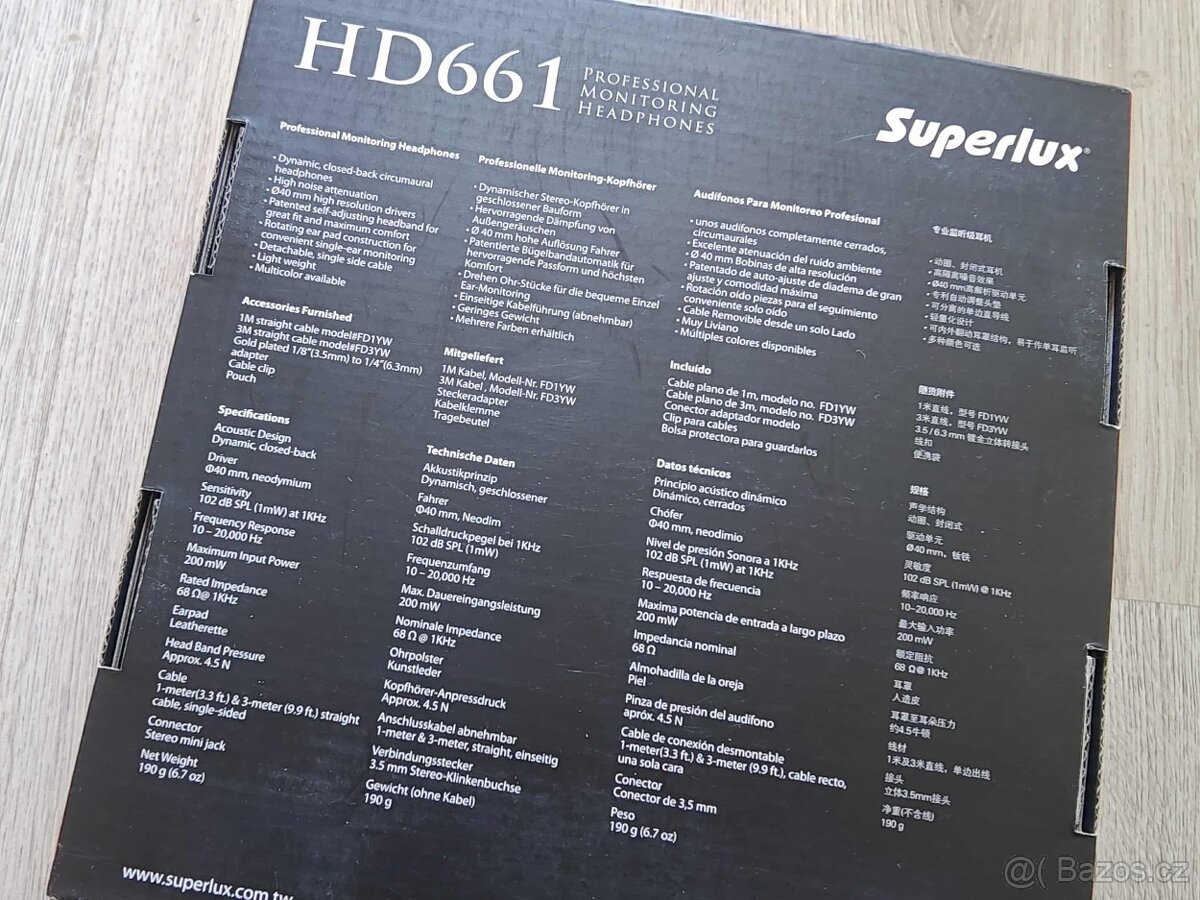 Superlux HD-661 DJ sluchátka - nová - 2