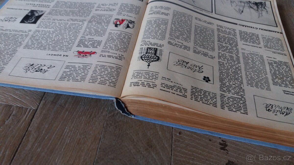 Časopis Květy svázaný ročník 1971 v pevné knize - 2