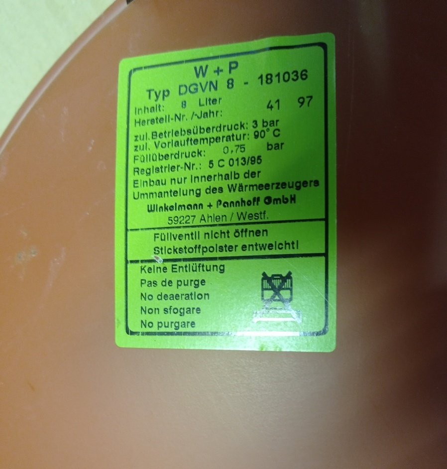 NOVÁ expanzní nádoba 8l VAILLANT - 2