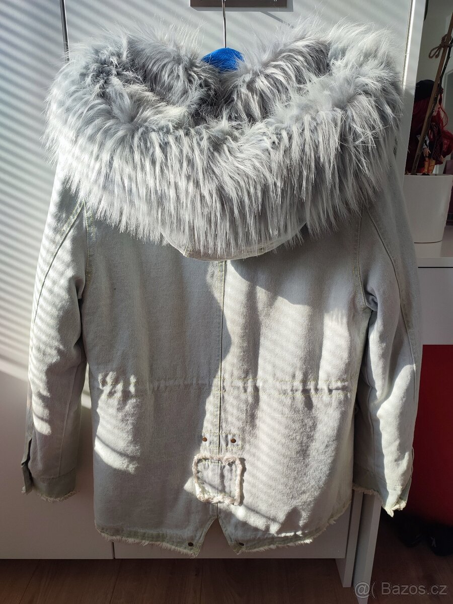 Riflová bunda s kožichem - 2