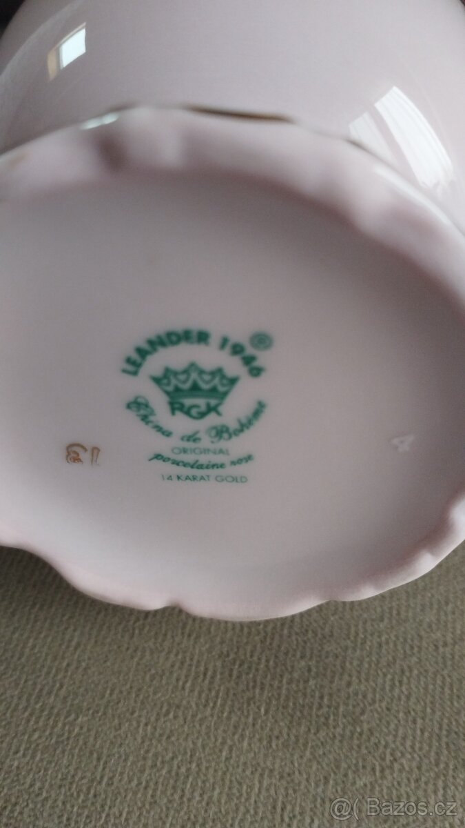 Vázička růžový porcelán Leander - 2