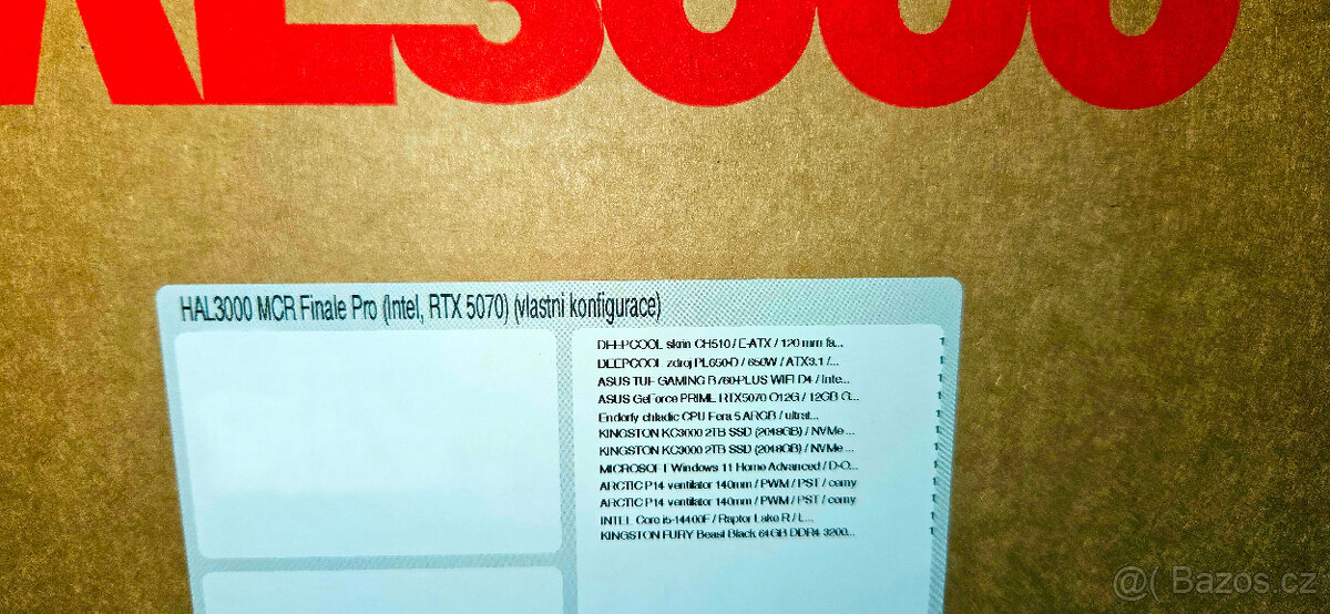 HAL3000 - i5 14400F / 64G RAM/ 4TB SSD / GeForce RTX5070 12G - 2