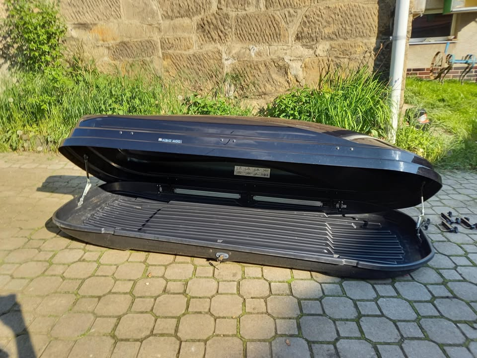 půjčím rakev střešní box Hakr Magic 400 a příčníky MENABO - 2