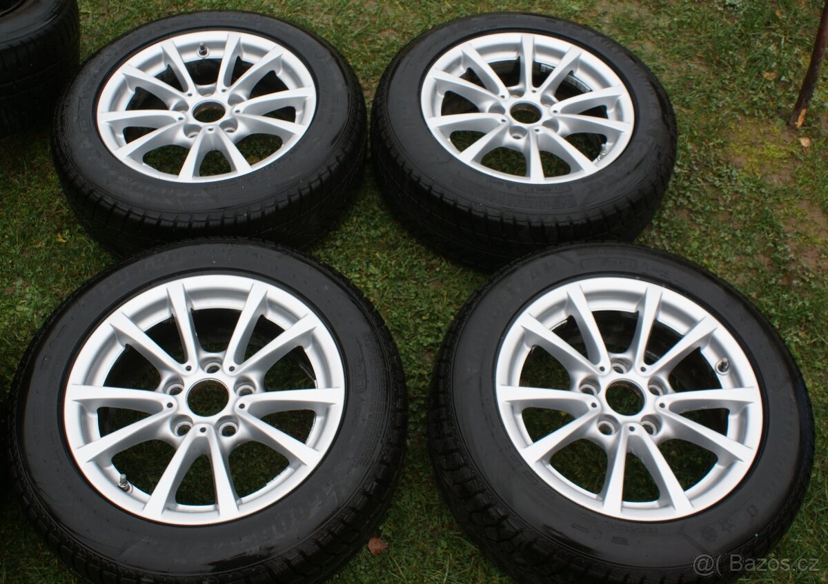 BMW lehce prohnute original kola R16 5x120 zimni pneu