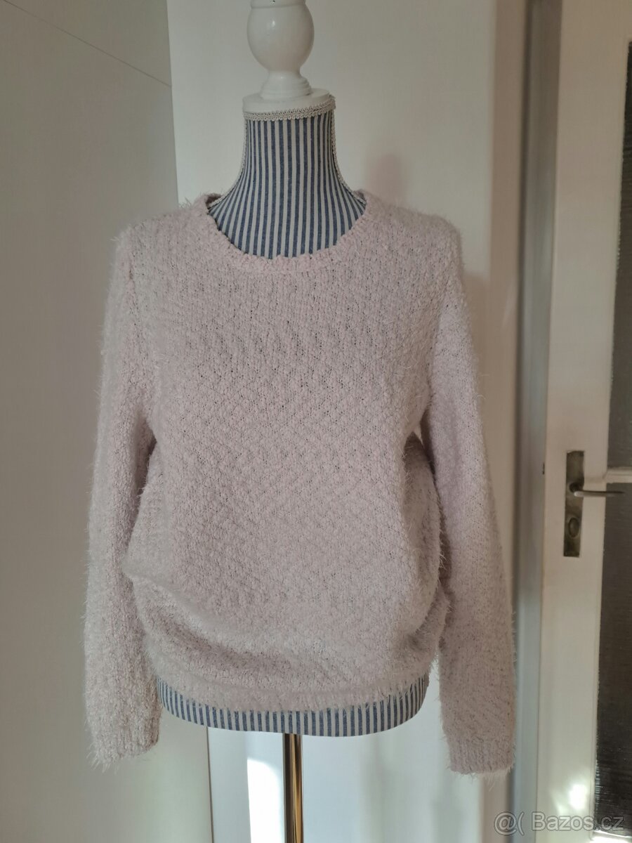 Světle růžový svetr Camaieu, vel. L - 2