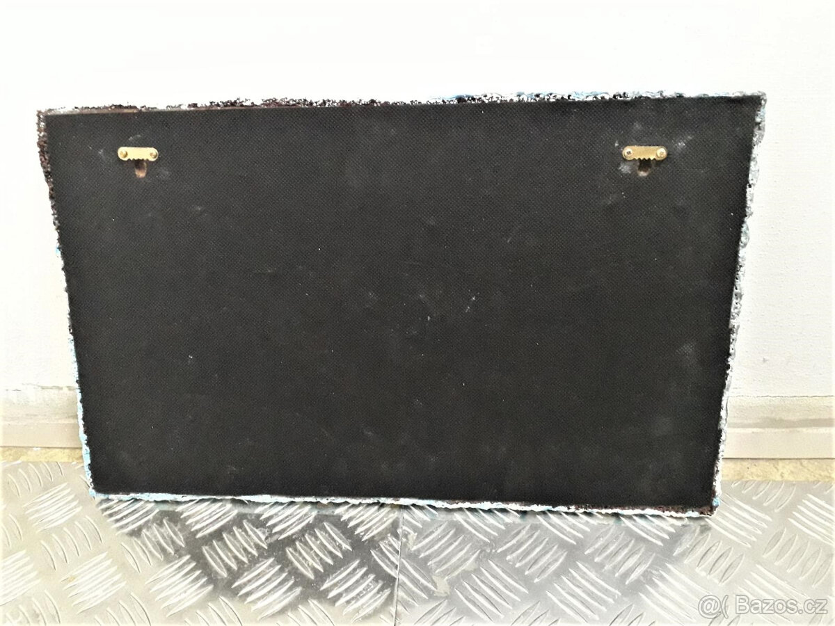 NOVÝ - obraz z kamínků malba - fialový - 2