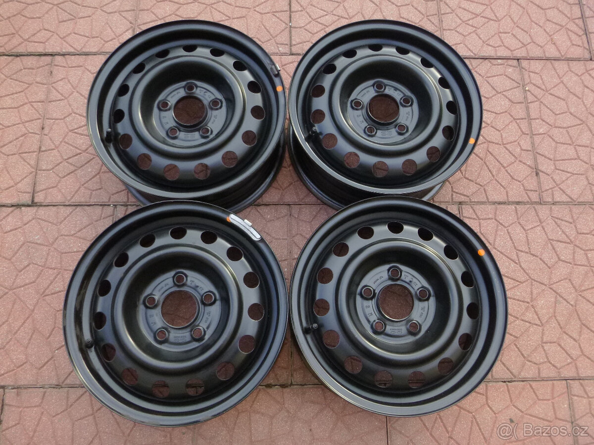 Plechové disky orig Kia Hyundai 5x114,3 6Jx15 ET46 - poklice - 2