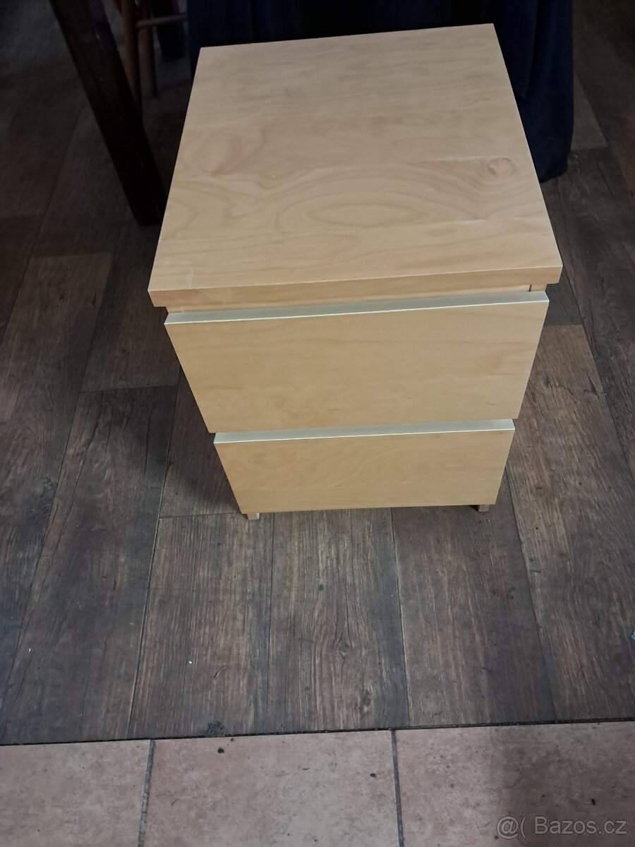 Ikea komoda noční stolek Malm bříza 2 zásuvky - 2