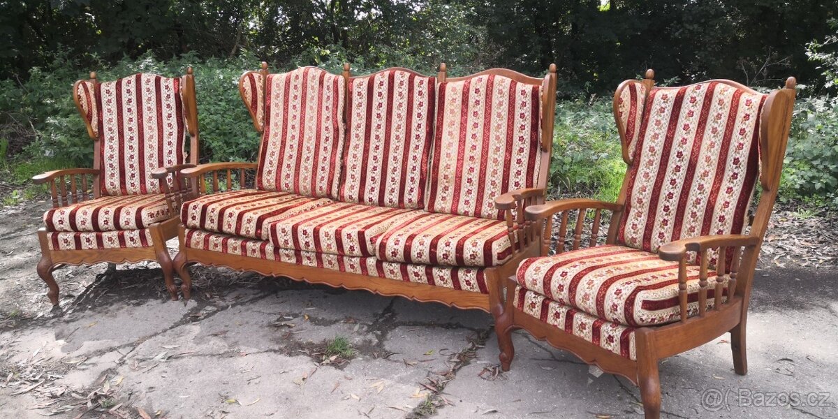 Starožitná sedací souprava 3+1+1 - 2