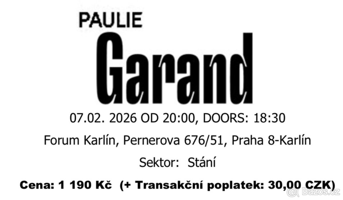 Koncert Paulie Garand Karlín - 2