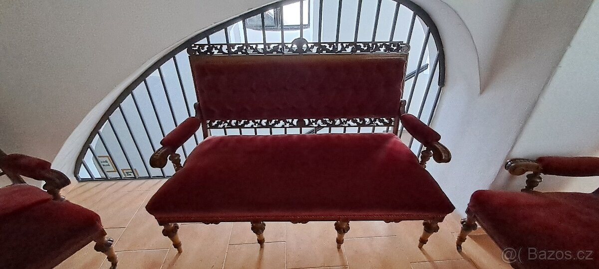 Zámecká pohovka s křesly - 2