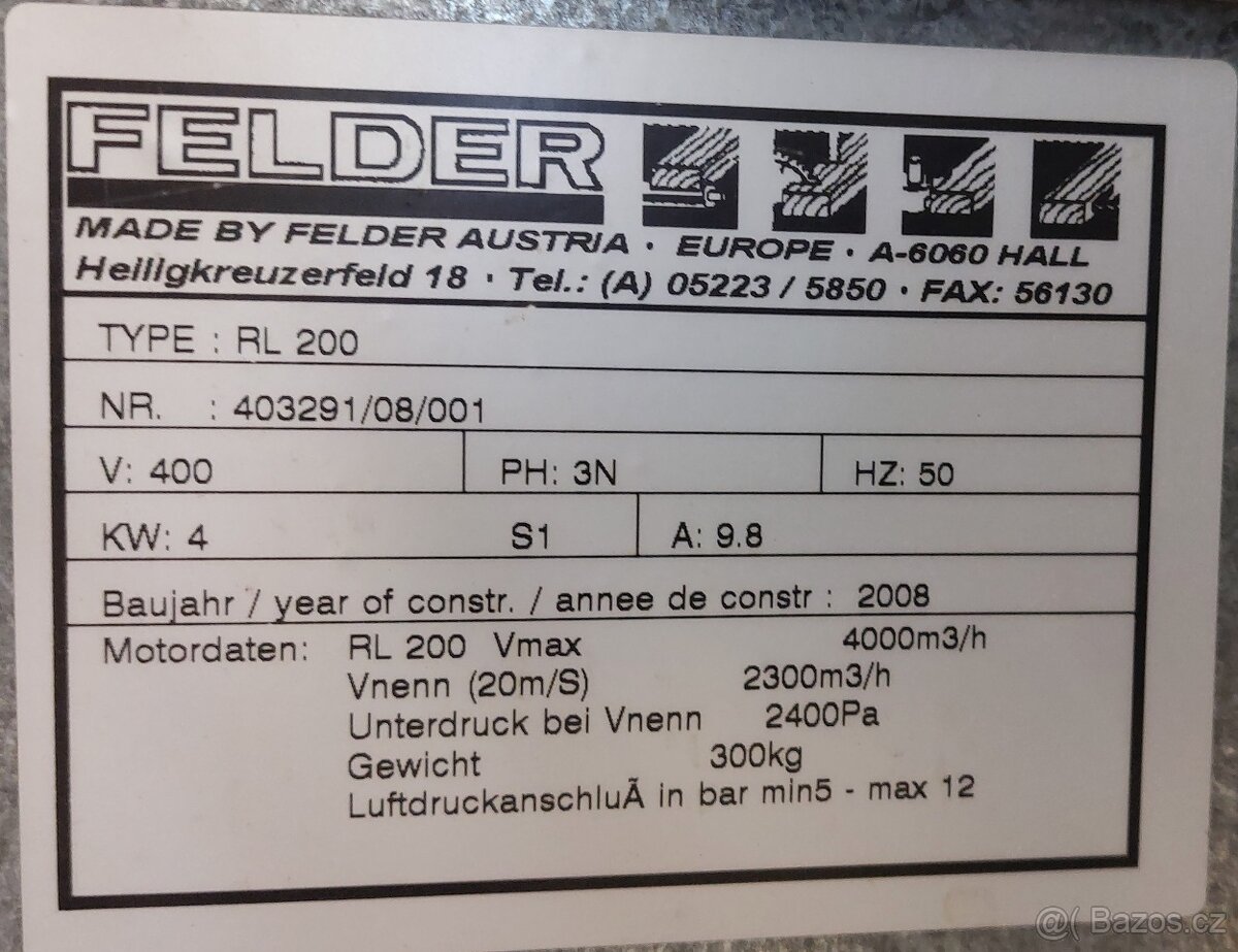 Briketovací lis FELDER s odsáváním - 2