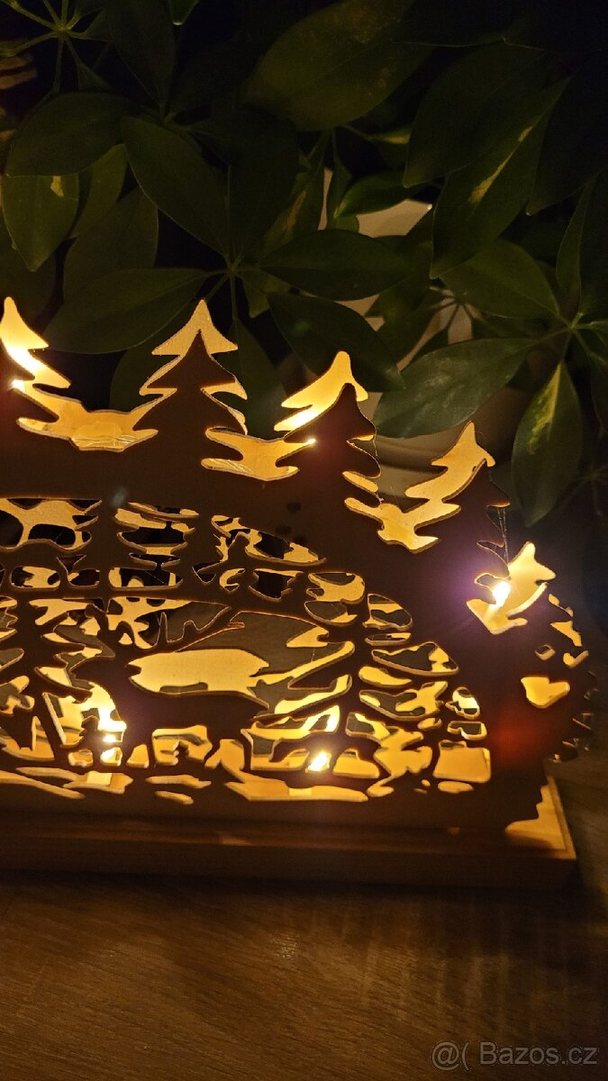 Svícen vánoční dřevěný - 2