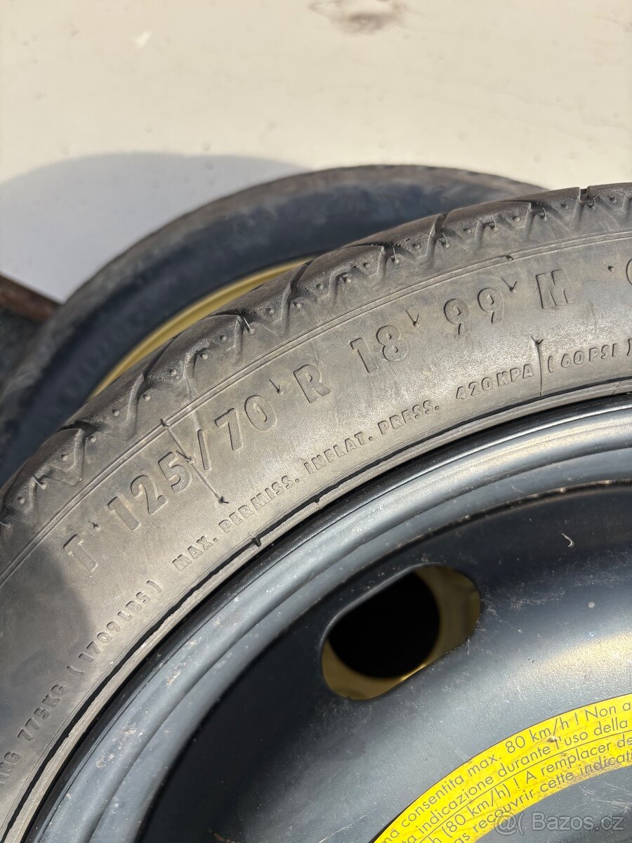 Dojezdová úzká rezerva 5x112 průměr R18 - 2