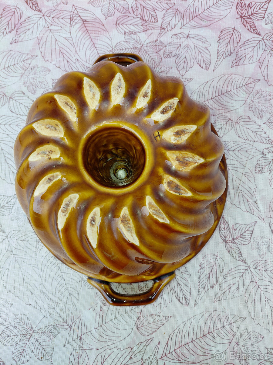 Retro stará keramická bábovka - 2