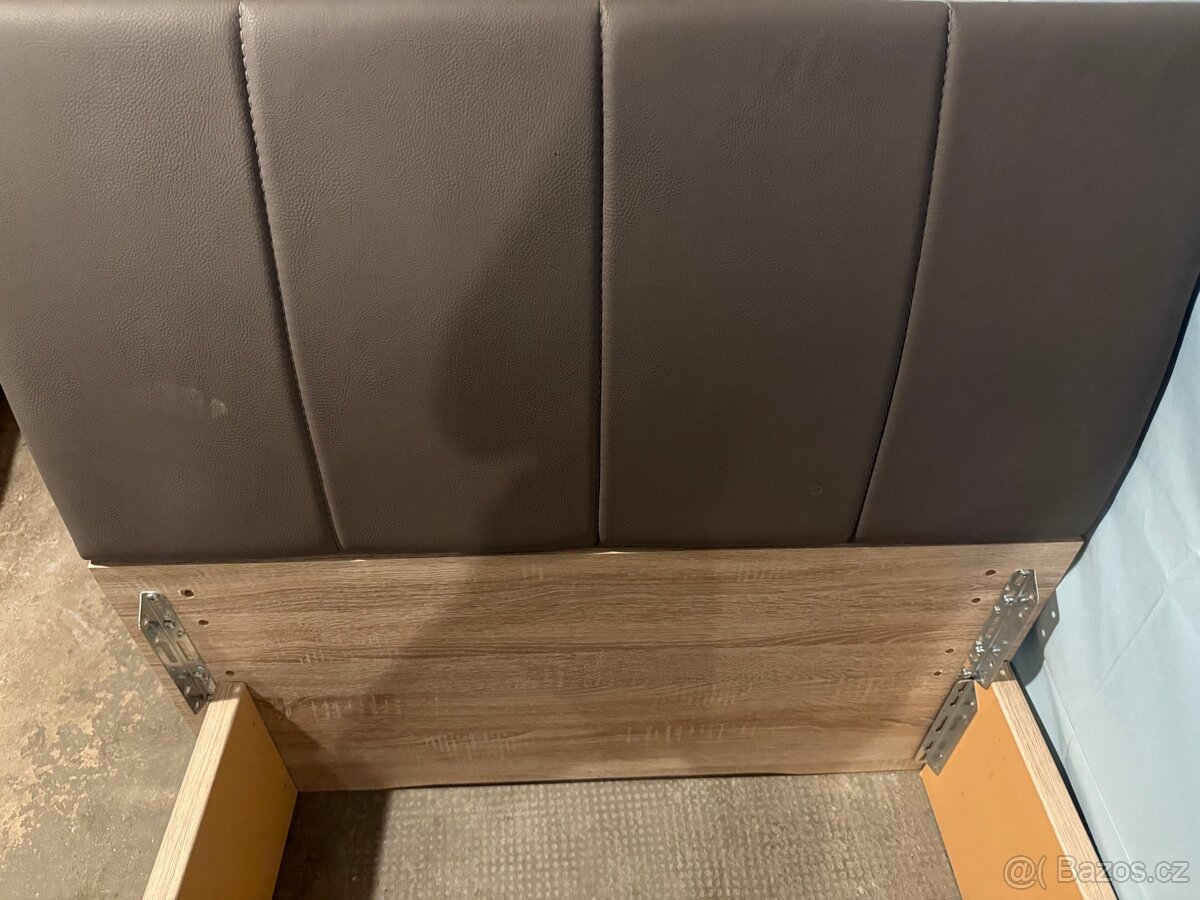 Postel dub Sonoma 90x200 včetně roštu - 2