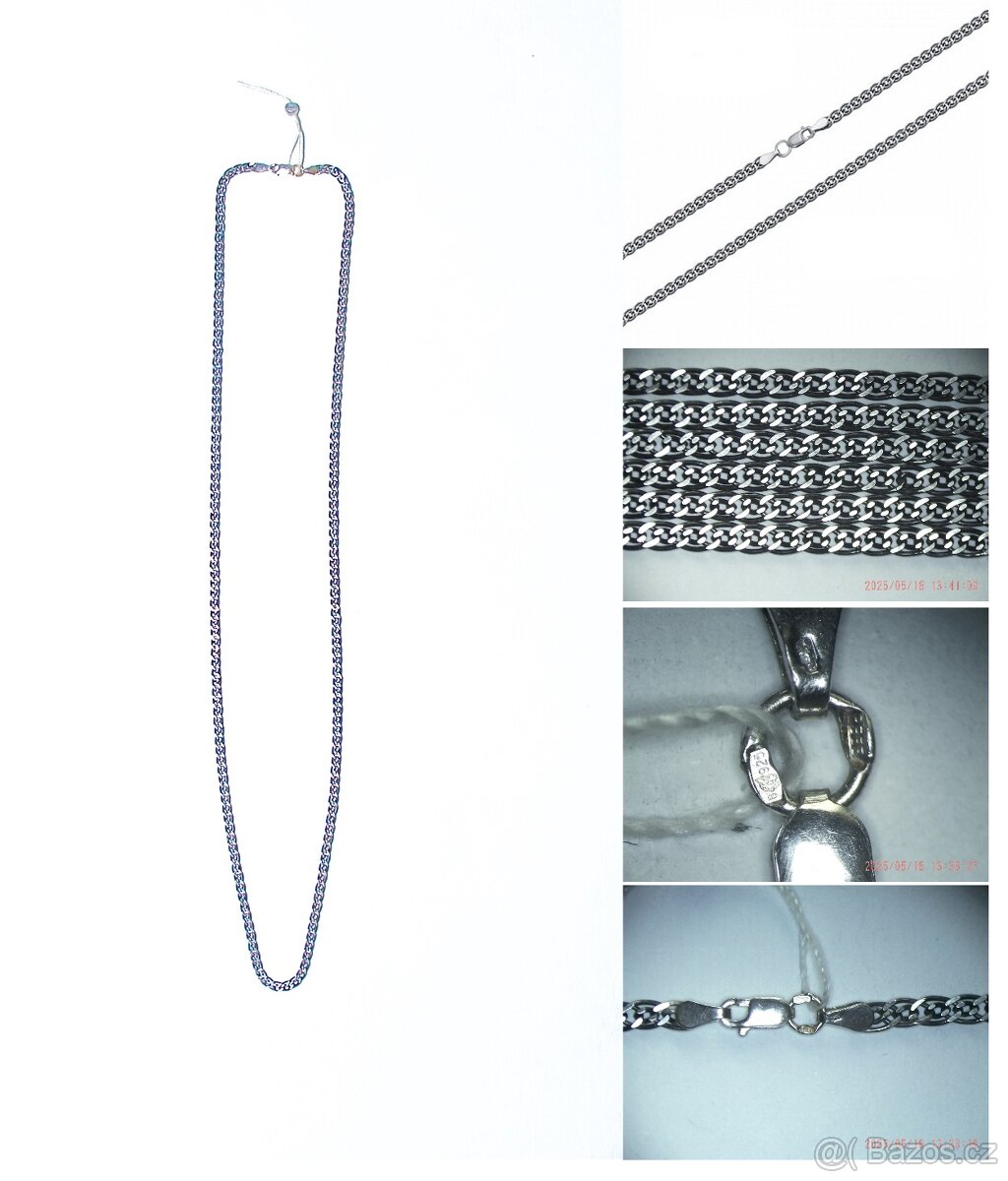 Stříbrný řetízek Nonna 60cm 8.61g ryzosti 925 Dopr.ZDARMA - 2