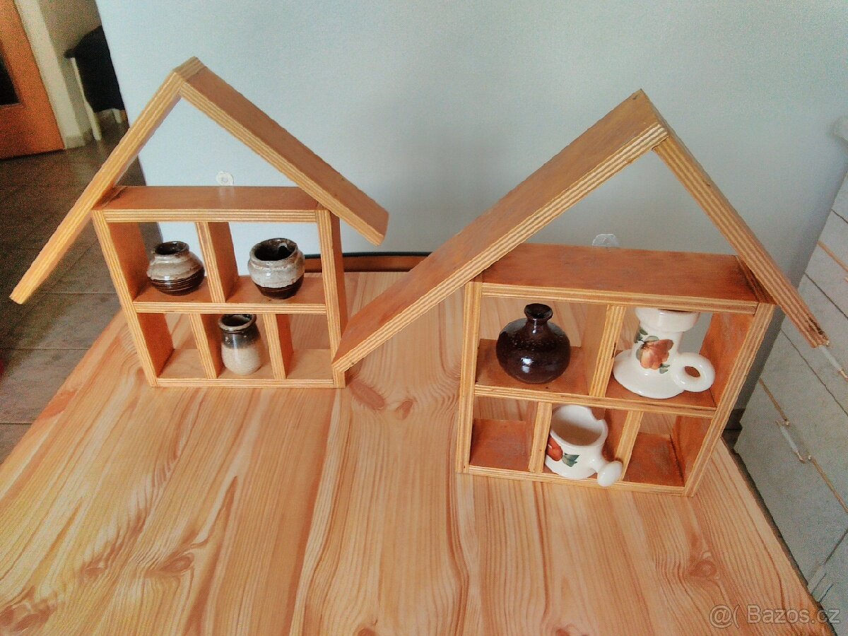 Prodám polici,lavici,věšáky,kořenky a jiné = na chalupu - 2