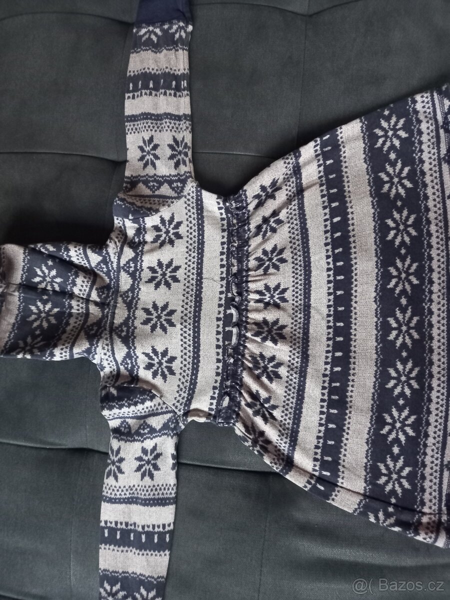 Zimni šaty Next vel. 98 s vlockou - 2