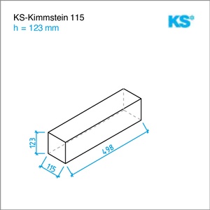 Zbytky VPC cihel KS-Kimmstein 115/12 (498x115x123 mm) - 2