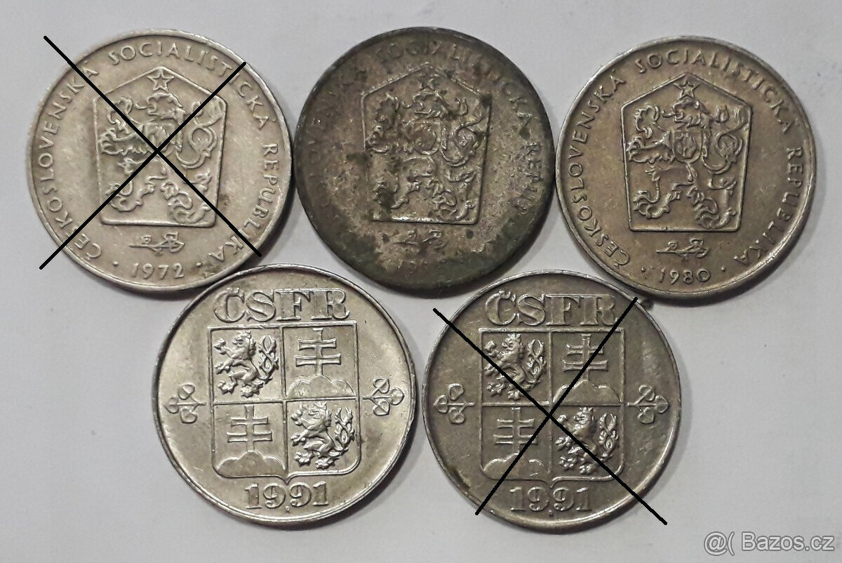 2 koruny 1980 a 1991 - 2