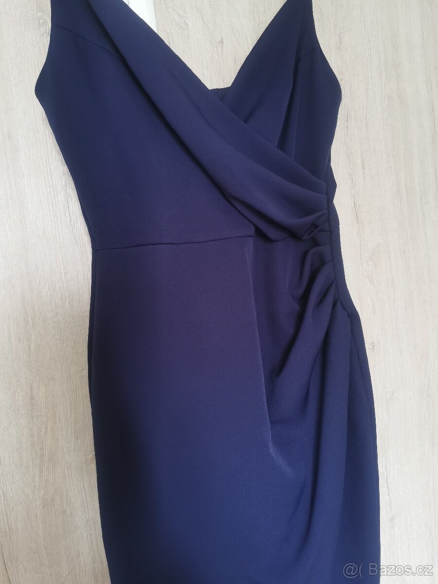 Tmavě modré šaty BÁRA styl- sexy šaty - 2