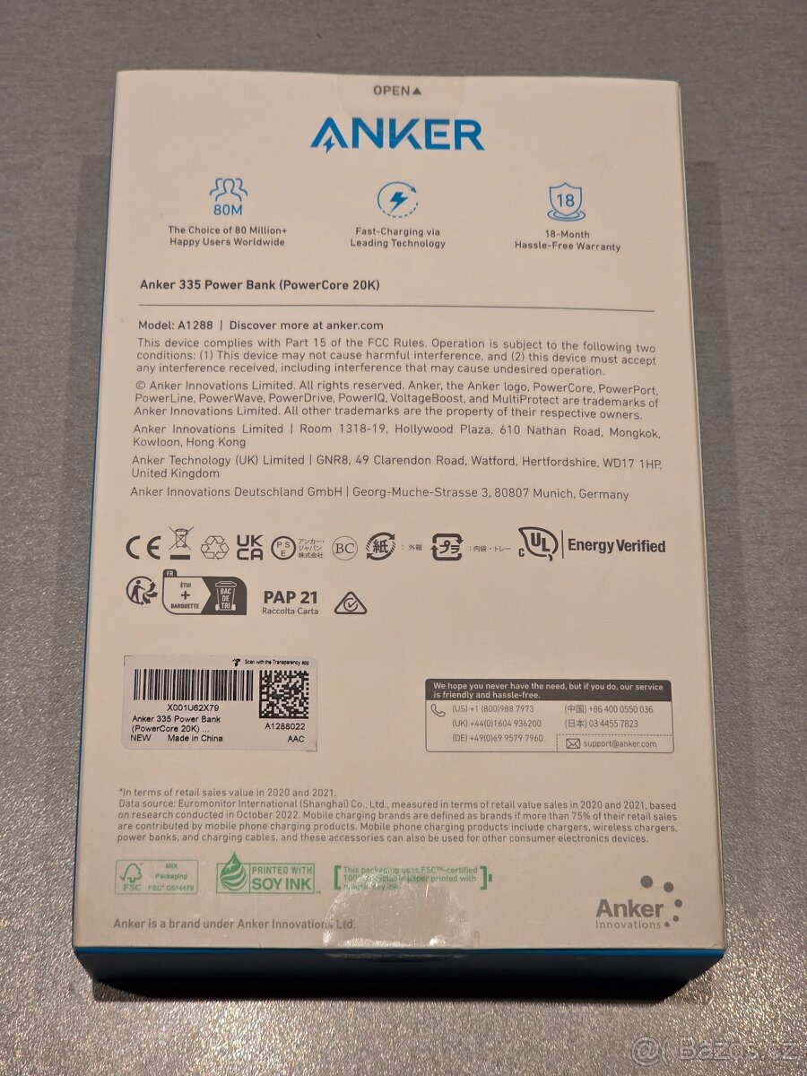 Powerbanka Anker 335 20000 mAh - 2