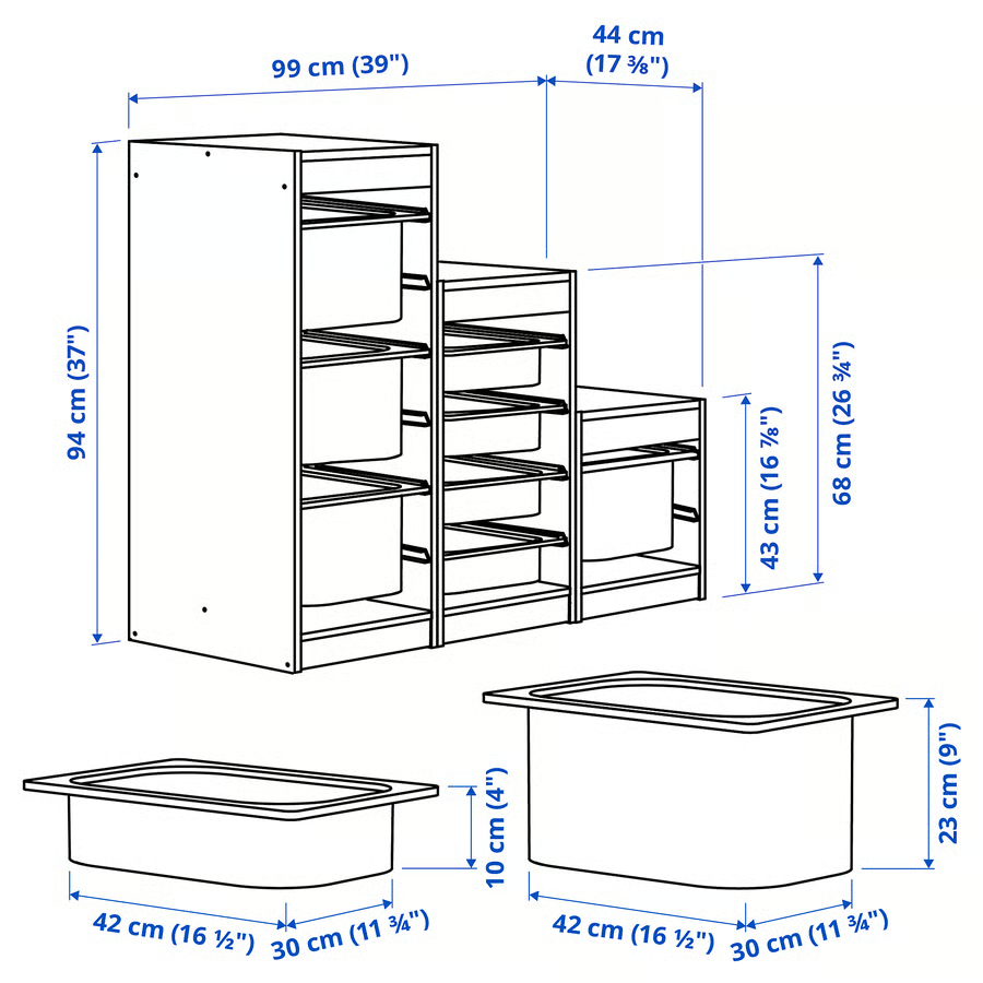Ikea Trofast úložný díl s boxy - 2