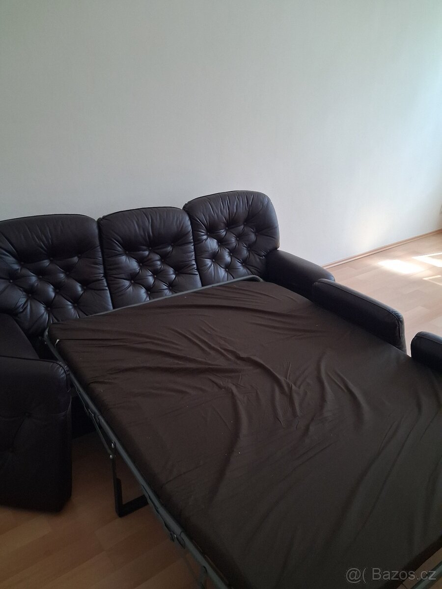 Rozkládací kožená sedačks - 2