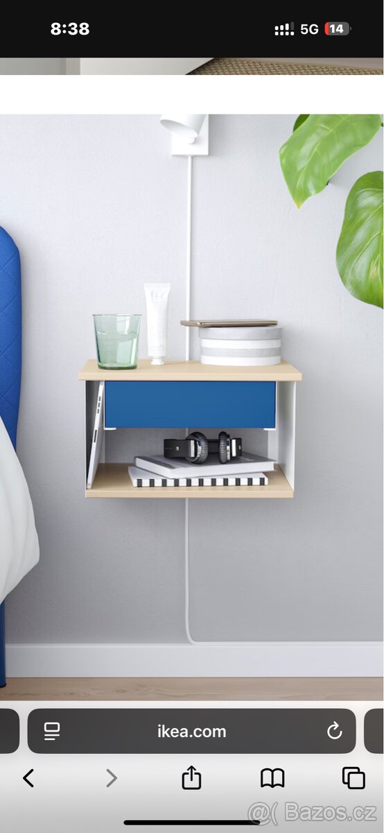 Noční stolek nástěnný - 2