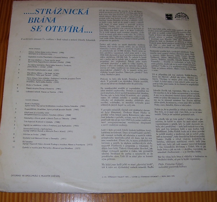 LP deska Strážnická brána se otevírá z r.1975/116/ - 2