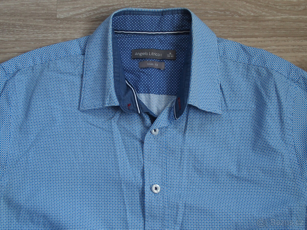 Pánská modrá košile slim fit C&A vel. M (39-40) - 2