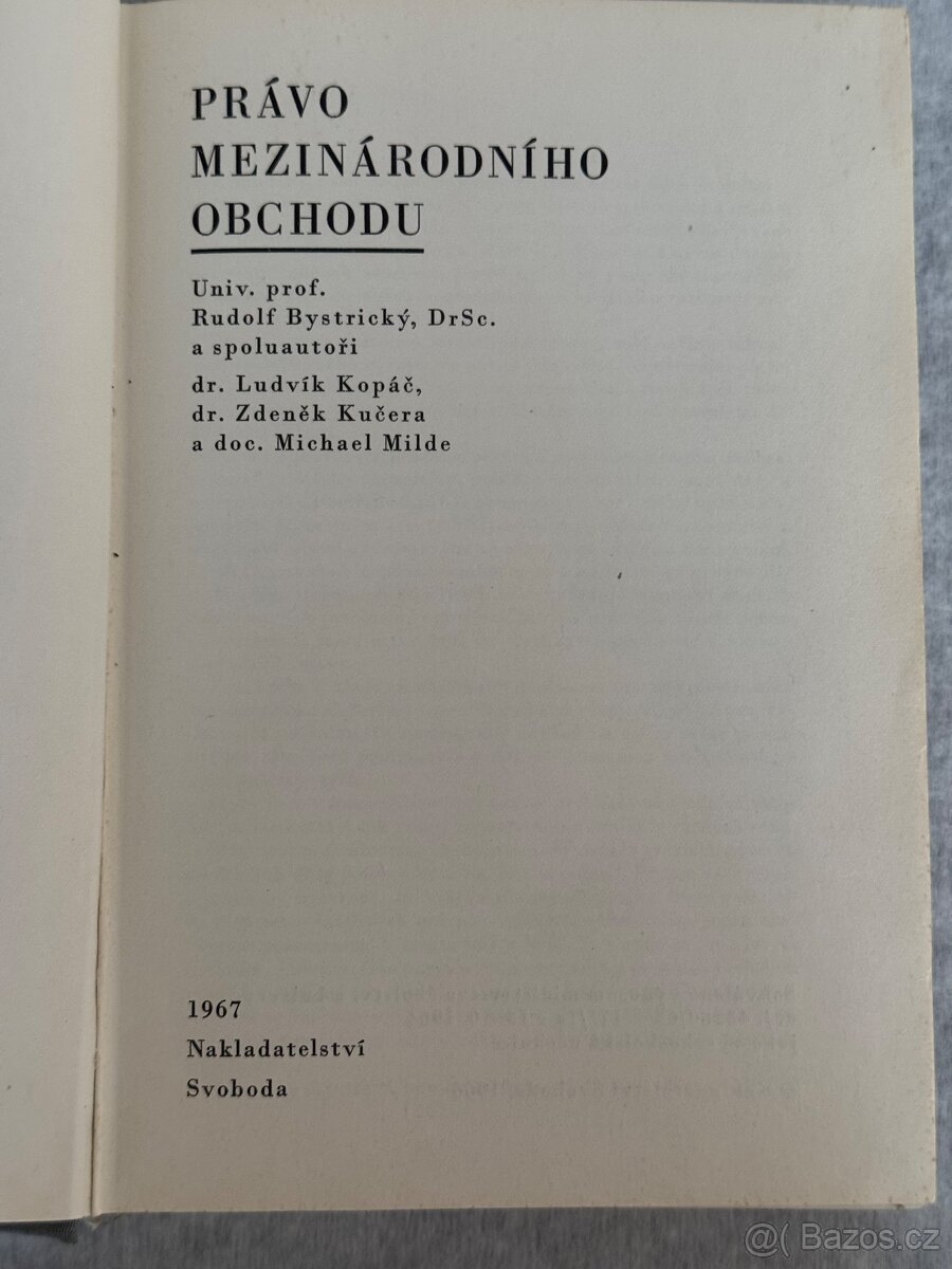 Kniha Právo mezinárodního obchodu - 2