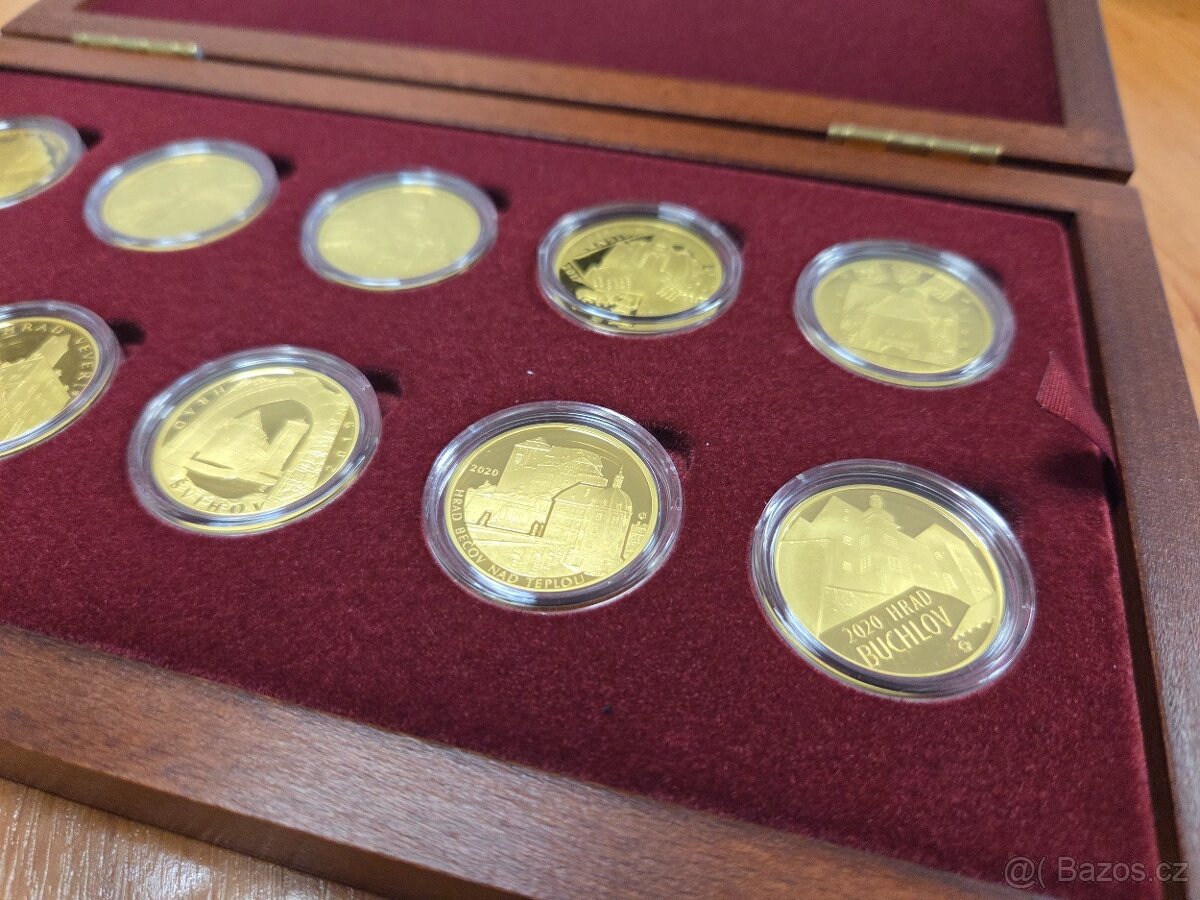 Zlaté mince ČNB - Hrady 2016-2020, Proof - 2