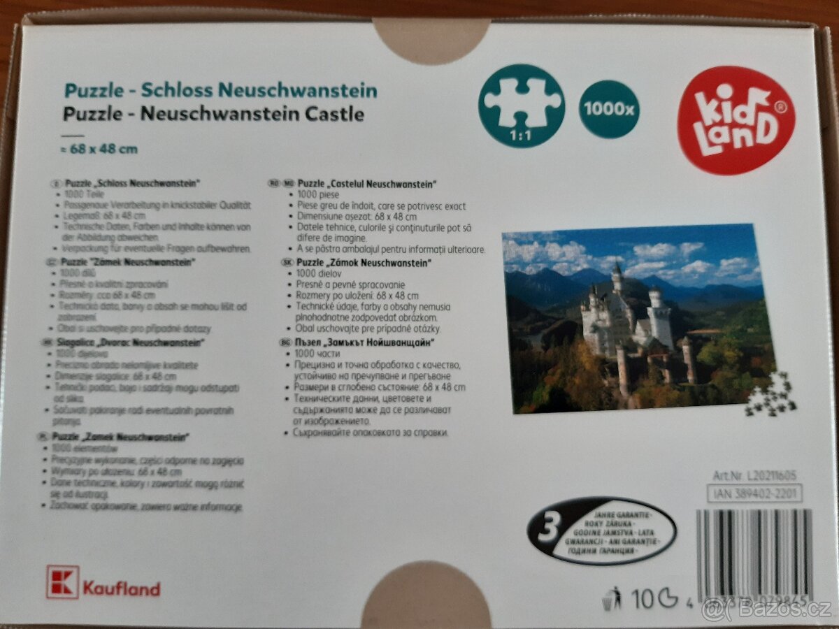 Puzzle Neuschwanstein 1000 dílků NOVÉ - 2